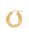 The Hoop Station Matte Squared Edge Hoops - Gold