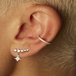 Scream Pretty Slim Sparkling Single Ear Cuff - Gold