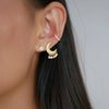 Enamel Copenhagen Petite Soleil Stud Earrings - Gold/Light Pink CZ