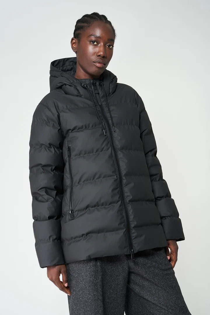 Tanta Nieve Quilted Raincoat - Black