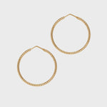 Roma Small Diamond Cut Hoop Earrings - Gold