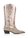 DWRS Tulsa Metallic Western Boots - Beige/Smoke