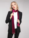 Nooki Tuxedo Skinny Velvet Scarf - Red