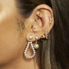 Scream Pretty Hannah Martin Tennis & Pearl Teardrop Stud Earrings - Gold Plated