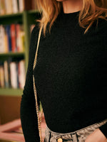 Petite Mendigote Terese Lurex Top - Black