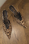 Never Fully Dressed Leopard Heel Mules