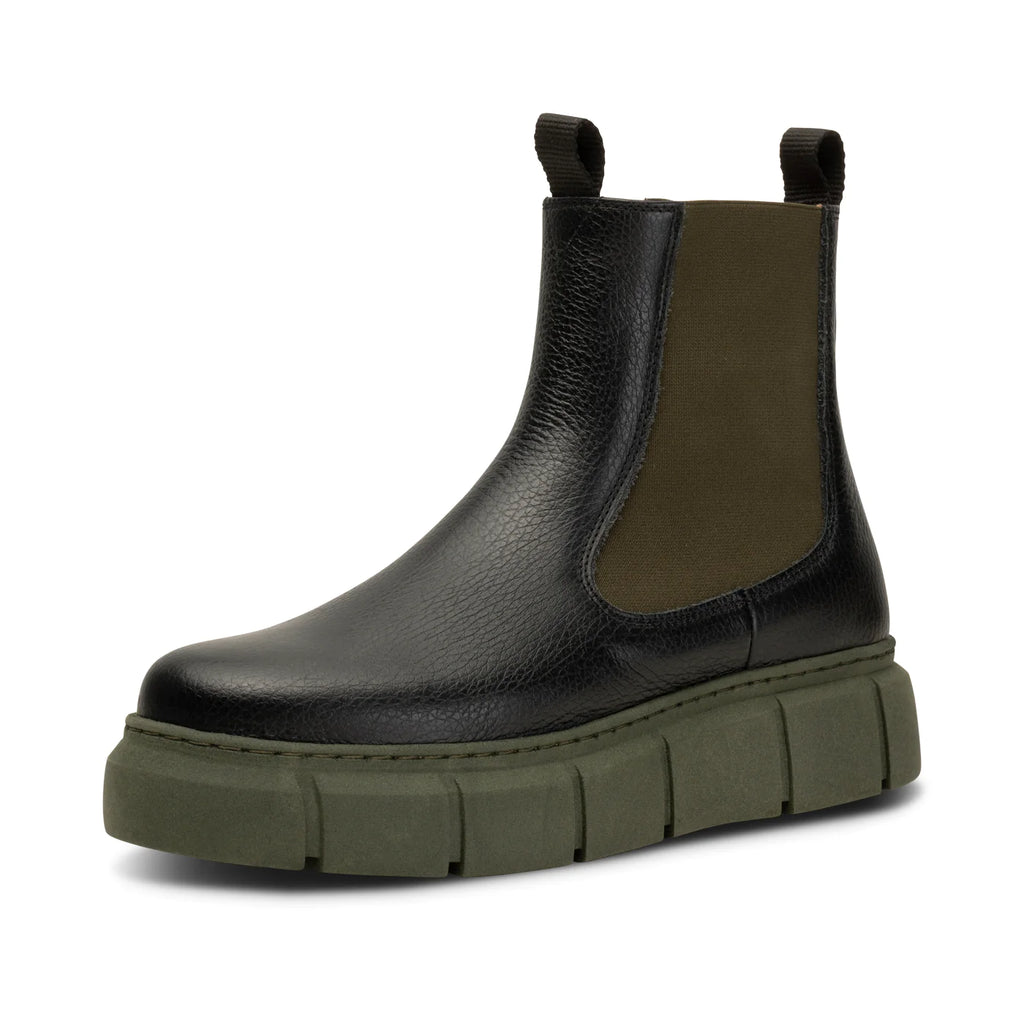 Shoe The Bear Tove Chelsea Boot Leather - Black/Khaki