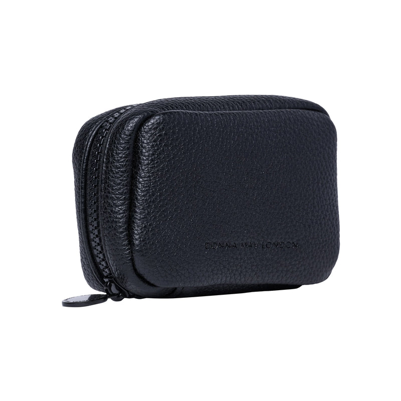 Donna May London Portable Pill Organiser - Sleek Black Leather