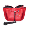Donna May London Mini Faux Leather Makeup Bag - Brilliant Red