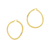 The Hoop Station Shiny Wave Hoops - Gold