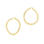 The Hoop Station Shiny Wave Hoops - Gold