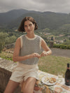 Varley Knowles Textured Knit Vest - Birch Multi Stitch