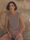 Varley Knowles Textured Knit Vest - Woodrose Multi Stitch