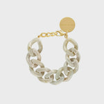 Vanessa Baroni Flat Chain Bracelet - Snow Green Marble