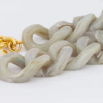 Vanessa Baroni Flat Chain Bracelet - Snow Green Marble