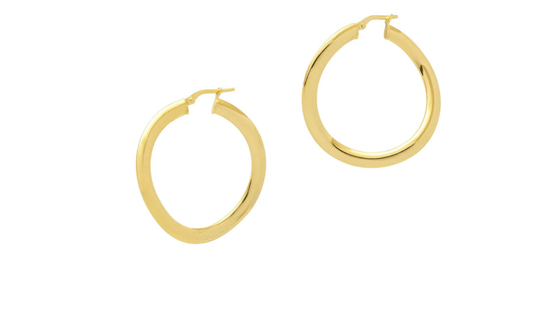 The Hoop Station Shiny Wave Hoops - Gold