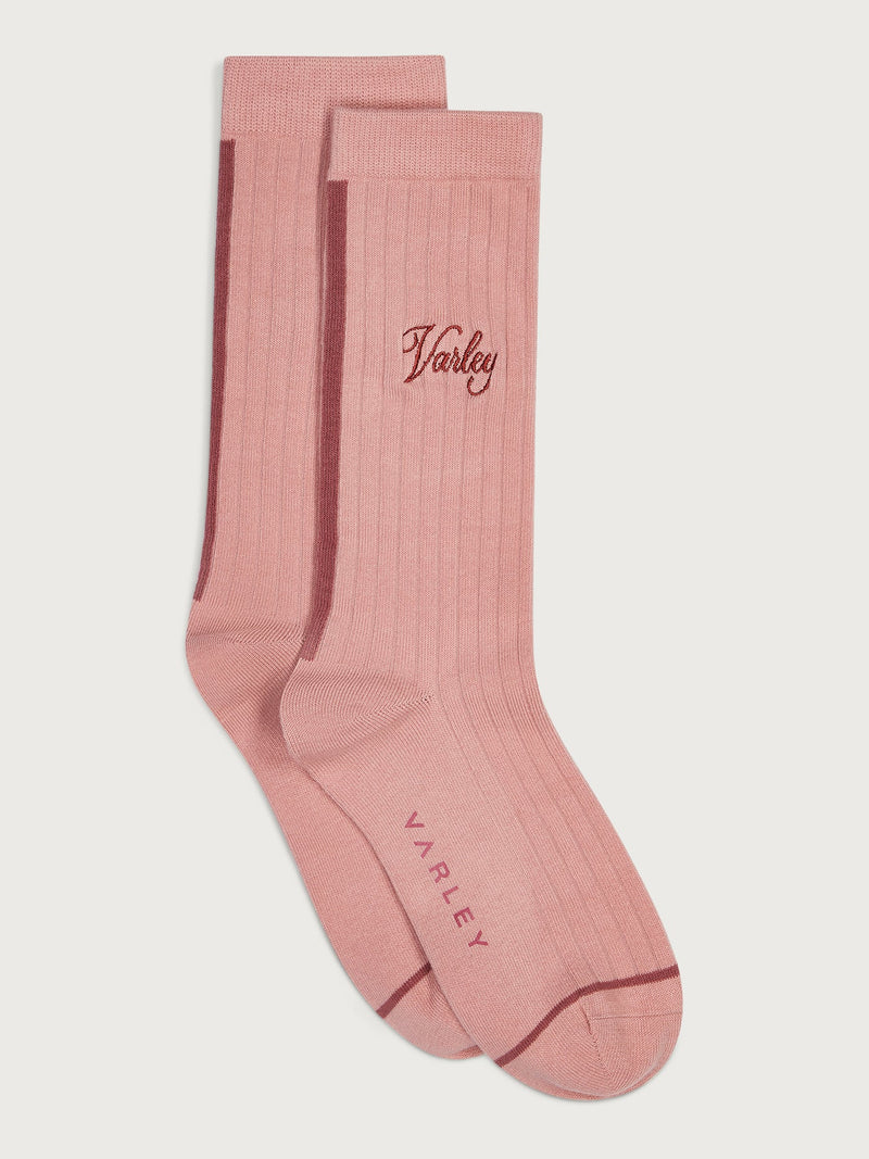 Varley Ivan Light Rib Sock - Pale Mauve