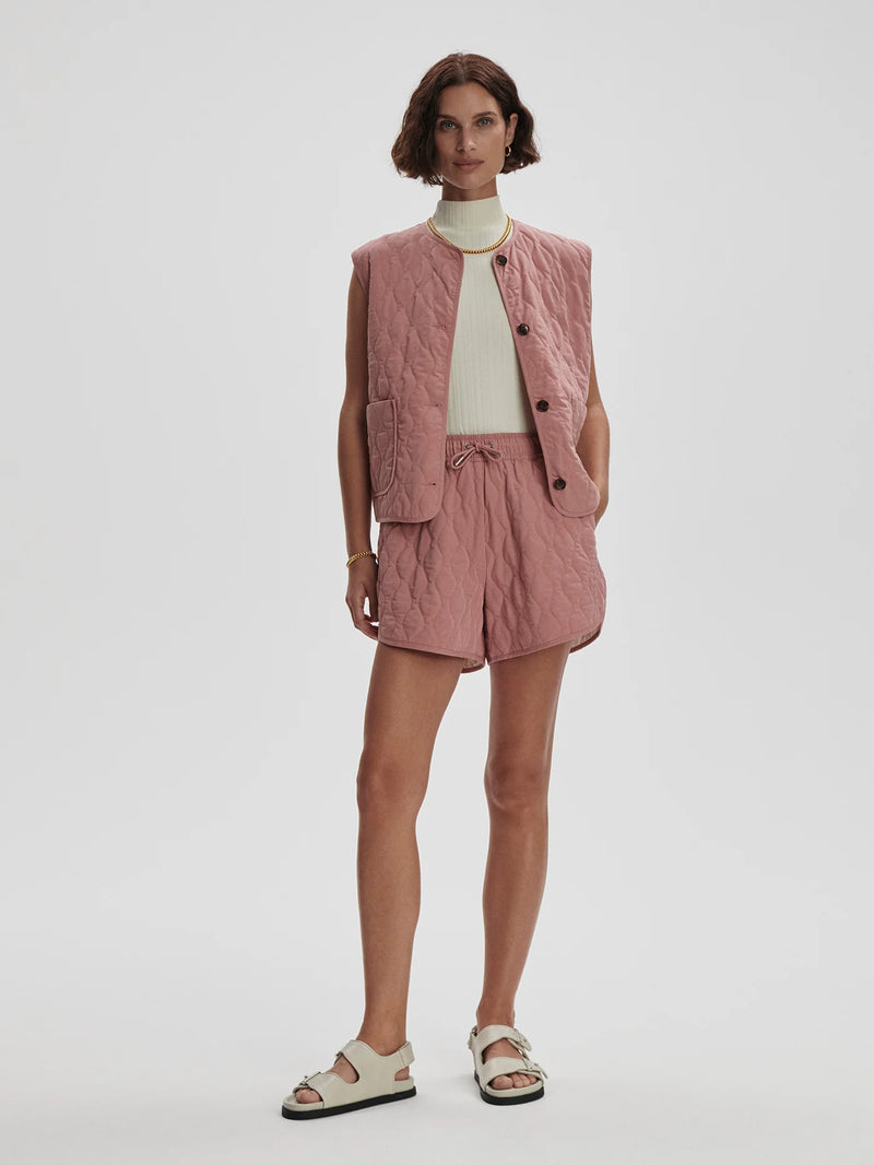 Varley Catrine Quilted Short - Ash Rose