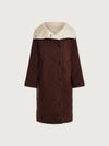 Varley Annalise Reversible Wrap Coat - Deep Mahogany