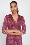 Onjenu Amy Dress - Abstract Pink Bordeaux