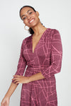 Onjenu Amy Dress - Abstract Pink Bordeaux