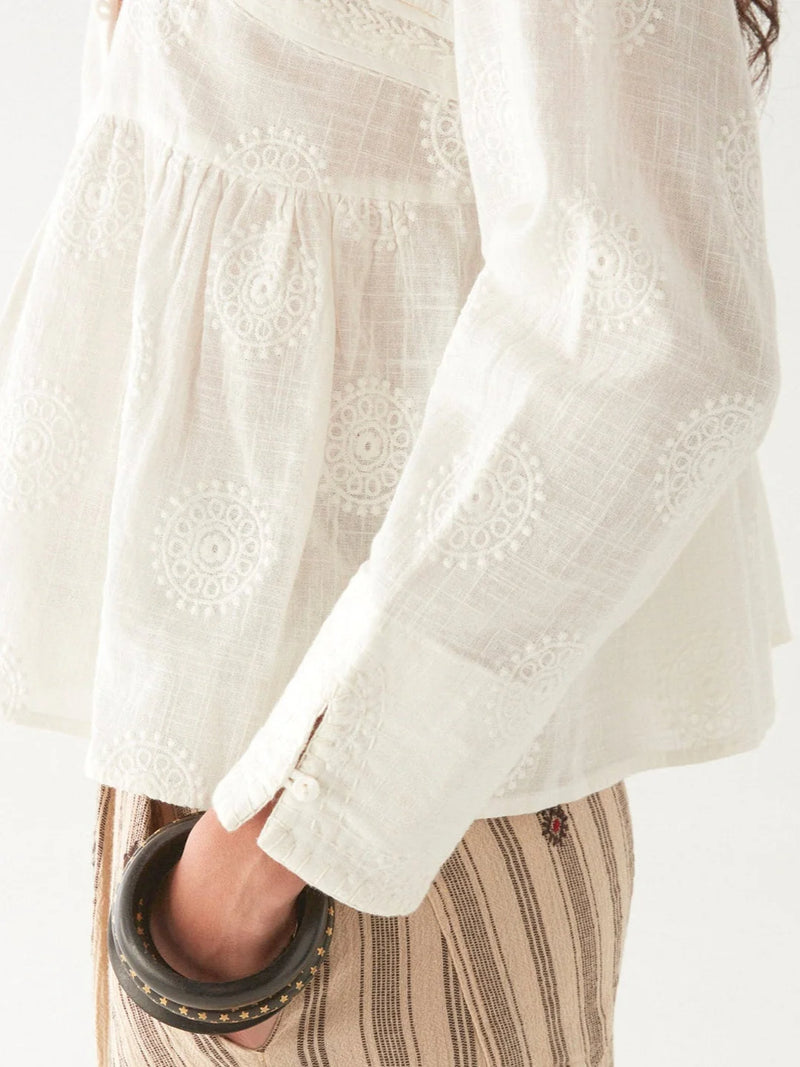 Maison Hotel Ariana Blouse - Mosaique Ivory
