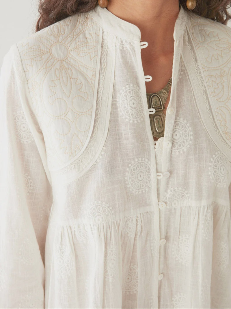 Maison Hotel Ariana Blouse - Mosaique Ivory