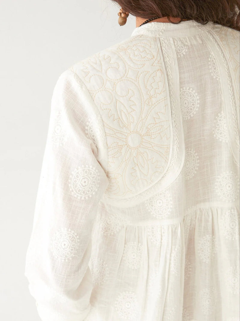 Maison Hotel Ariana Blouse - Mosaique Ivory