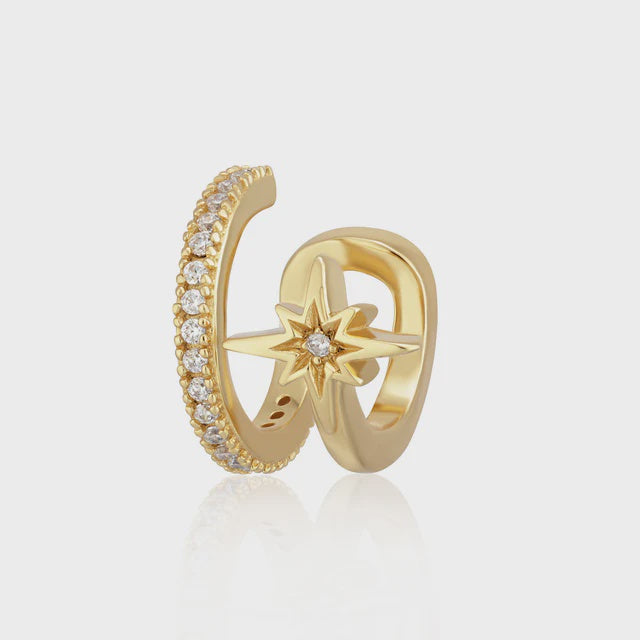 Scream Pretty Double Band Small Ear Cuff - Gold