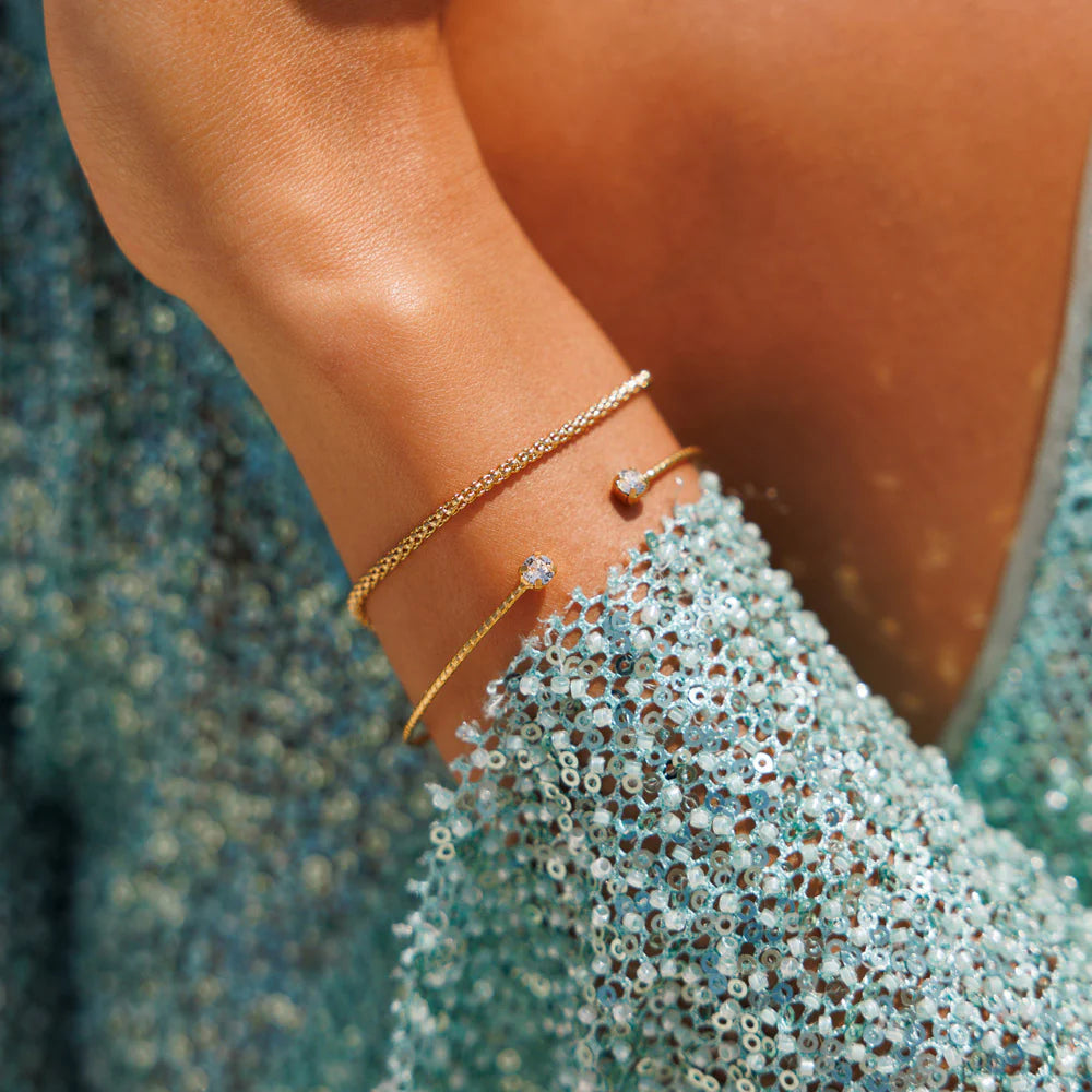 Caroline Svedbom Evita Stud Bracelet Gold - Crystal