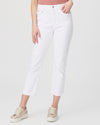 Paige High Rise Brigitte Raw Hem Jeans - White Noise Distressed