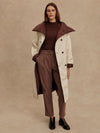 Varley Annalise Reversible Wrap Coat - Deep Mahogany