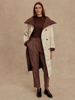 Varley Annalise Reversible Wrap Coat - Deep Mahogany
