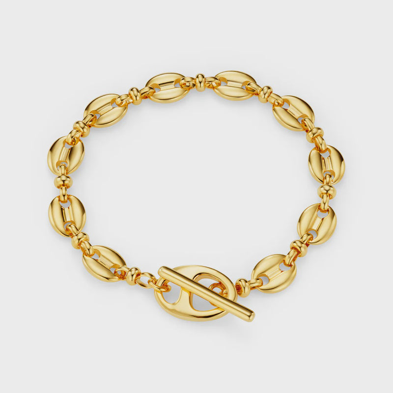 Orelia Mariner Chain T-Bar Bracelet - Gold