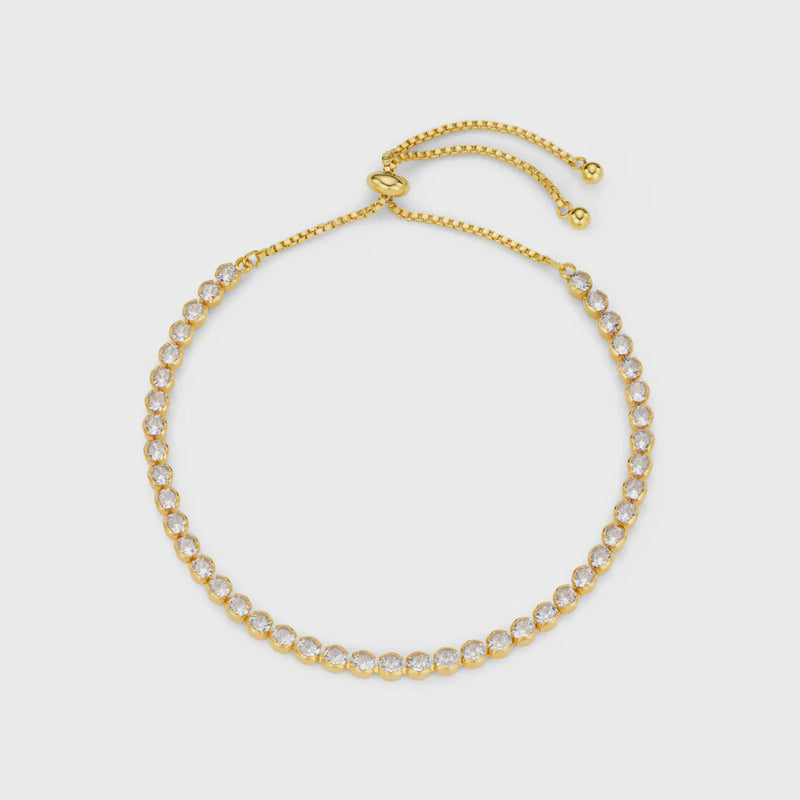 Orelia Crystal Tennis Slider Bracket - Gold