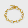 Orelia Oval Link T-Bar Drop Bracelet - Gold