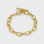 Orelia Oval Link T-Bar Drop Bracelet - Gold