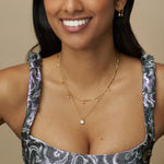 Orelia Crystal Starburts Multi Charm Drop Necklace - Gold Plated
