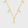 Orelia Crystal Starburts Multi Charm Drop Necklace - Gold Plated