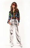 Wild Disco Metallic Trousers - Silver