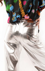 Wild Disco Metallic Trousers - Silver