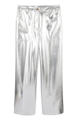 Wild Disco Metallic Trousers - Silver