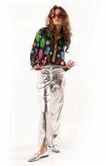 Wild Disco Metallic Trousers - Silver
