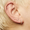 Scream Pretty Jessica Baguette Single Flat Back Earring - Gold