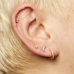 Scream Pretty Jessica Baguette Single Flat Back Earring - Gold