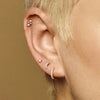 Scream Pretty Clear Stone Single Flat Back Earring - Gold