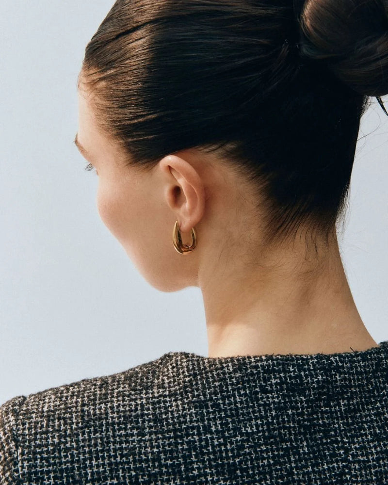 Edblad Crest Hoops Earrings Large - Gold