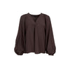 Black Colour Luisa Blouse - Coffee
