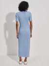 Varley Maeve Rib Knit Midi Dress - Ashley Blue