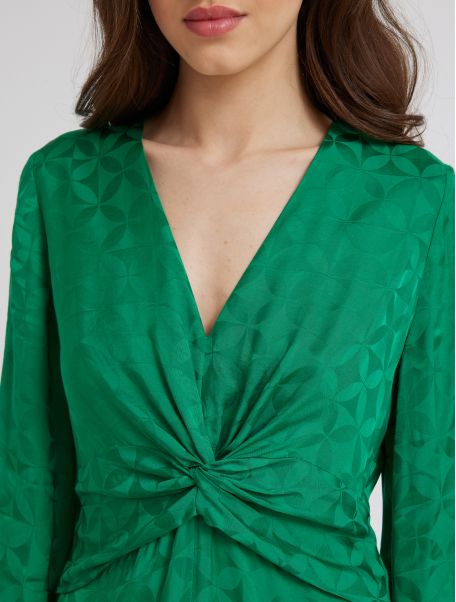 Idano Douce Uni Dress - Jardin